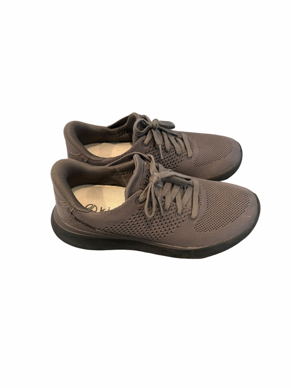 Kizik Lima Hands Free‎ Sneakers Graphite Grey Knit Walking Shoes W7 M5.5